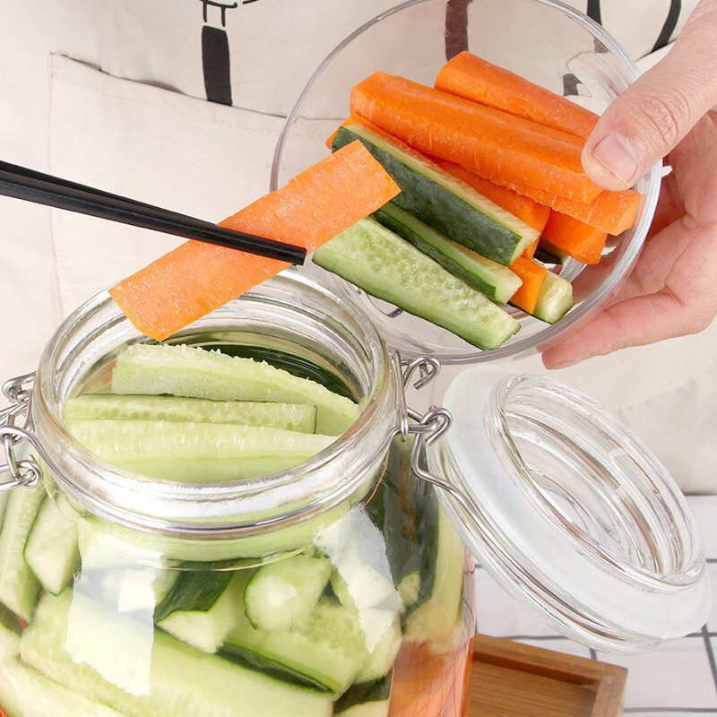 Baijie glass sealed jar for soaking wine container pickle jar soaking wine jar wine making sealed medicinal wine jar pickle jar 3000ML