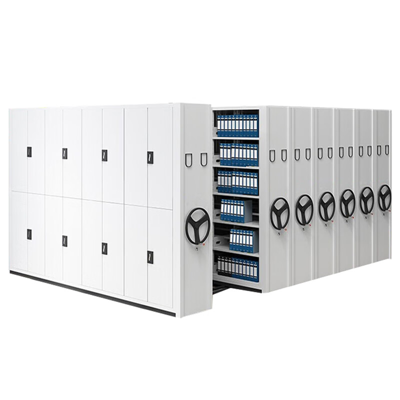 INFORM compact rack steel mobile compact cabinet file cabinet hand-cranked library and information cabinet can be customized, three groups in one row