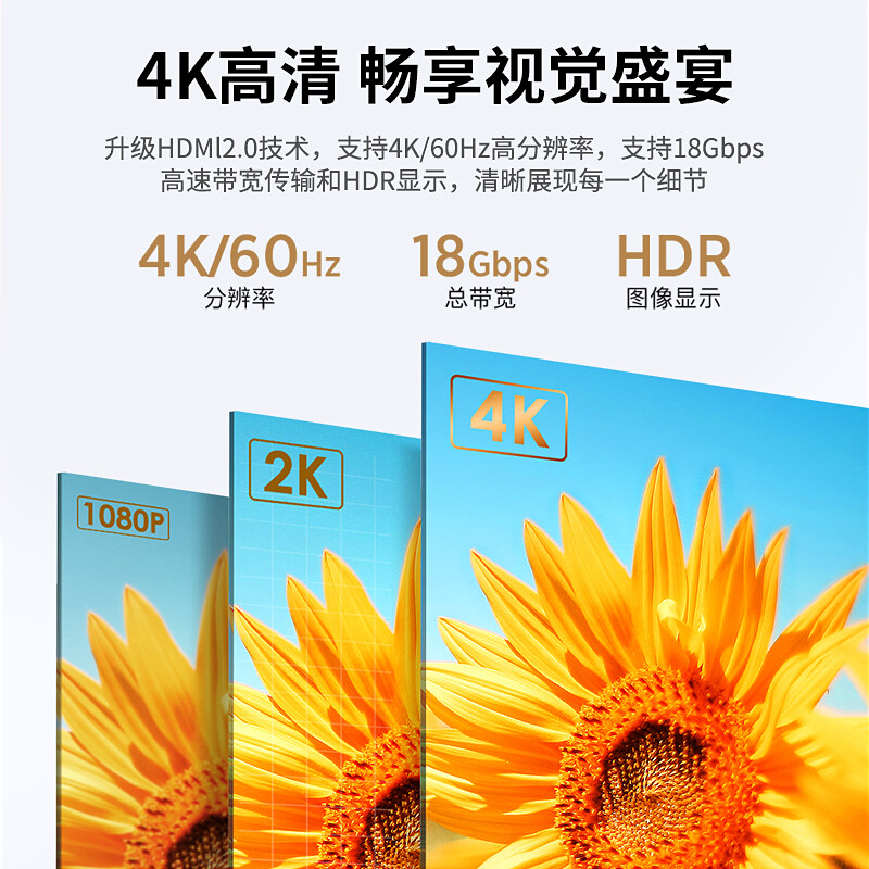 Biaz HDMI cable version 2.0 ultra high definition 3 meters 4K digital high definition cable 3D set-top box projector data transmission cable HDMI engineering cable computer connection TV video cable