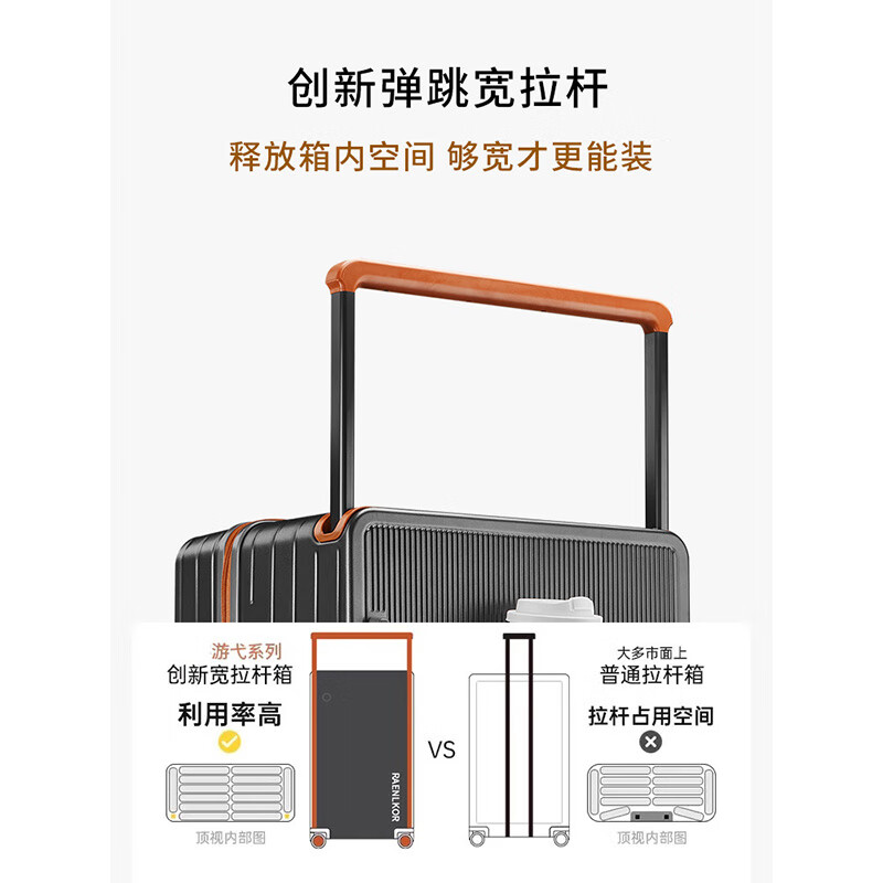 WEOBGR SABER Swiss Army Knife Luggage 28-inch large capacity thickened and durable high-end business oversized 30-inch travel trolley suitcase, cloud gray (ultra-light and large capacity) aluminum frame 30 inches, travel for more than half a month - can be checked