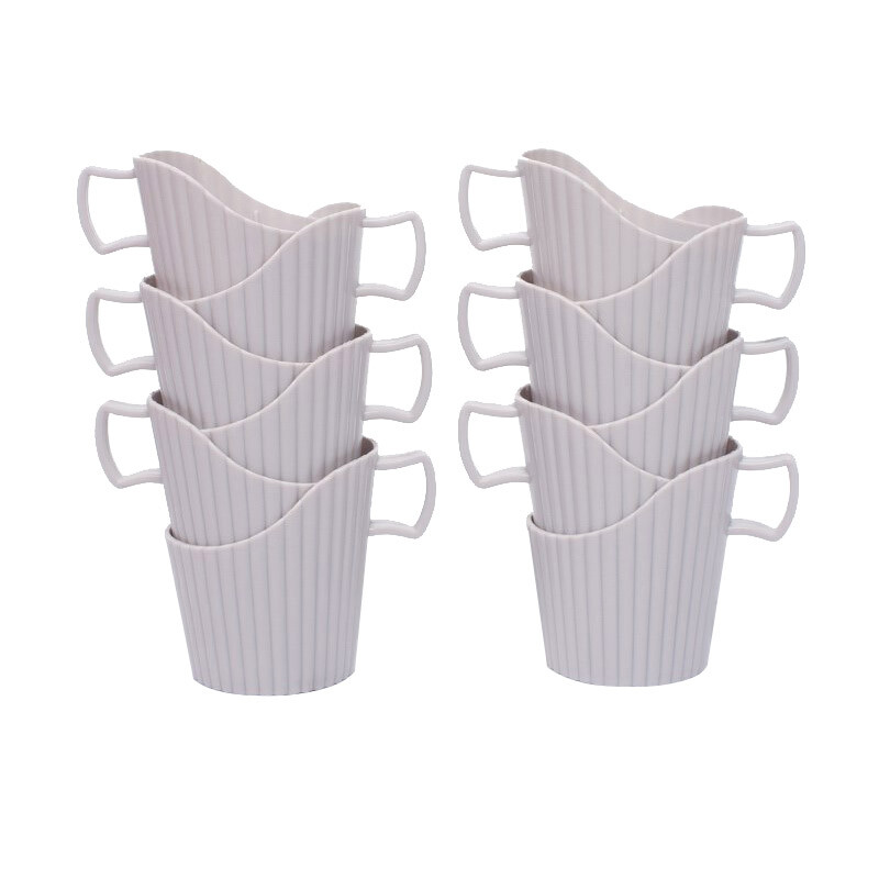 Fully suitable disposable paper cup holder, office saucer, cup holder, boiling water insulation cover, paper cup box, plastic cup cover, gray 12 pack