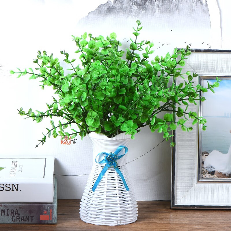 Green Show Decorative Artificial Flowers Indoor Home Furnishings Dining Table Coffee Table Ornaments Living Room Plastic Flower Bouquet Small Potted Little Lover Rose Powder 3 Bunches + Bottle