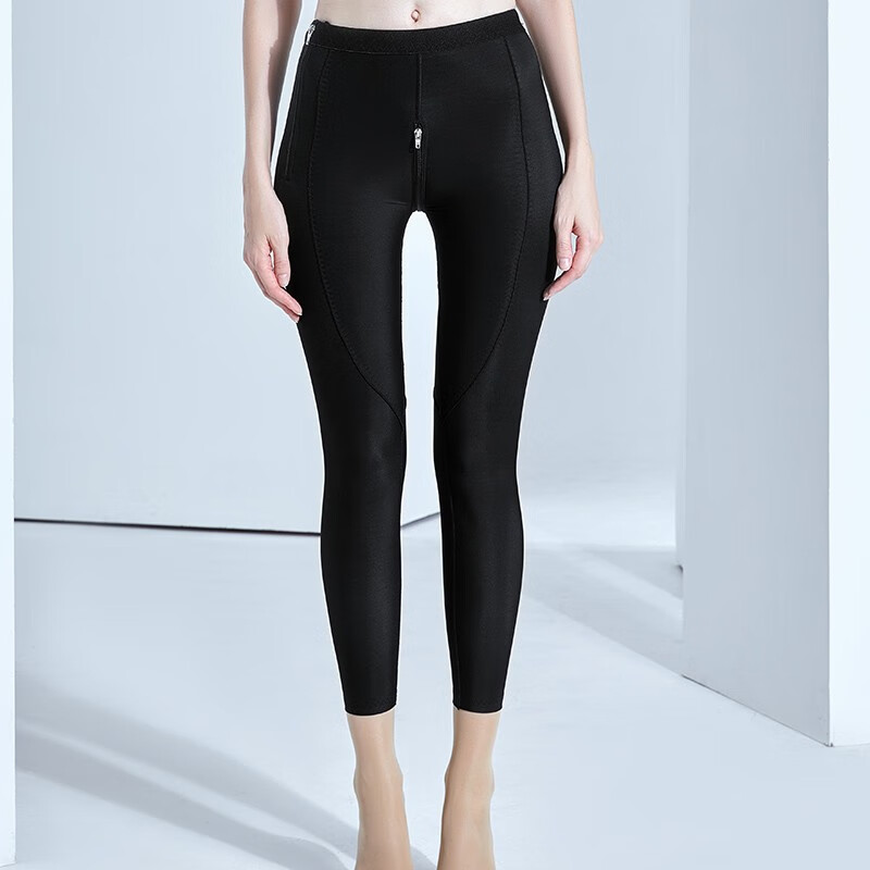 Huaimei first-stage postoperative thigh shaping pants women's trousers after liposuction and liposuction surgery corset pants for abdominal tightening and body shaping autumn black S