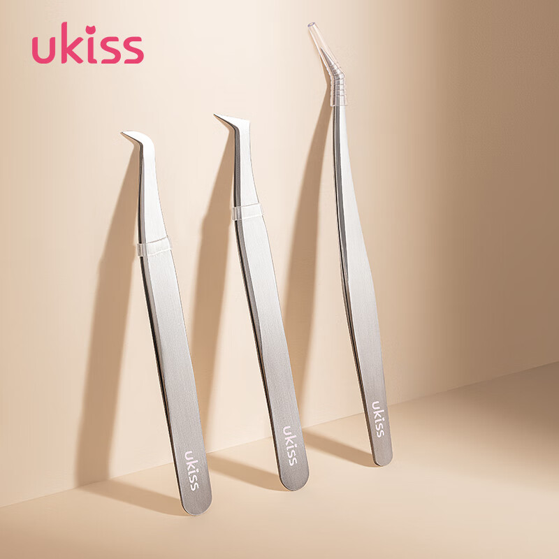 Ukiss (ukiss) false eyelash tweezers, gold feather clip, professional grafting and inoculation, high-density eyelash artist for beginners, birthday gift