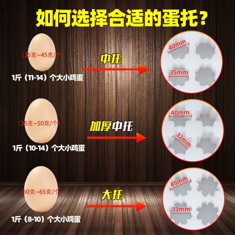 Egg packaging box shockproof pearl cotton egg tray express foam packaging box egg box anti-fall 40 large tray * 1 set does not include carton