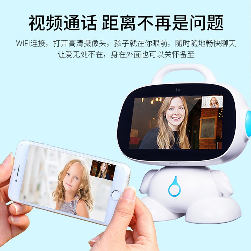 Xiaoai Classmate Intelligent Robot 1-3-12 Voice Dialogue Early Education Learning Machine Large Screen Primary School Junior High School Pink Model Android Ultimate Edition + Dual Microphones