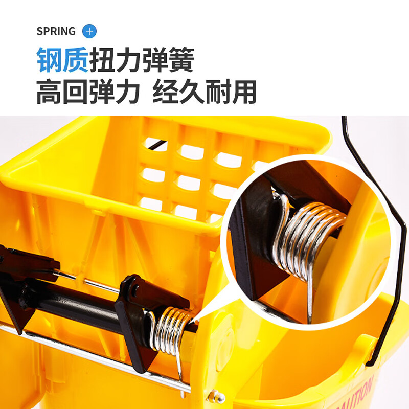 Yigongding Water Pressing Truck Hotel Cleaning Mop Truck Hand-Free Cleaning Truck Mop Bucket Squeezing Bucket Water Pressing Truck Replacement Head 32L