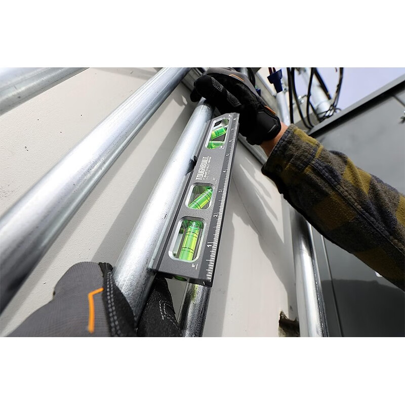 TOUGHBUILT high-precision level 9-inch aluminum alloy strong magnetic ruler household small decoration measurement balance ruler TB-H2-L-9T-M/4-post torpedo level
