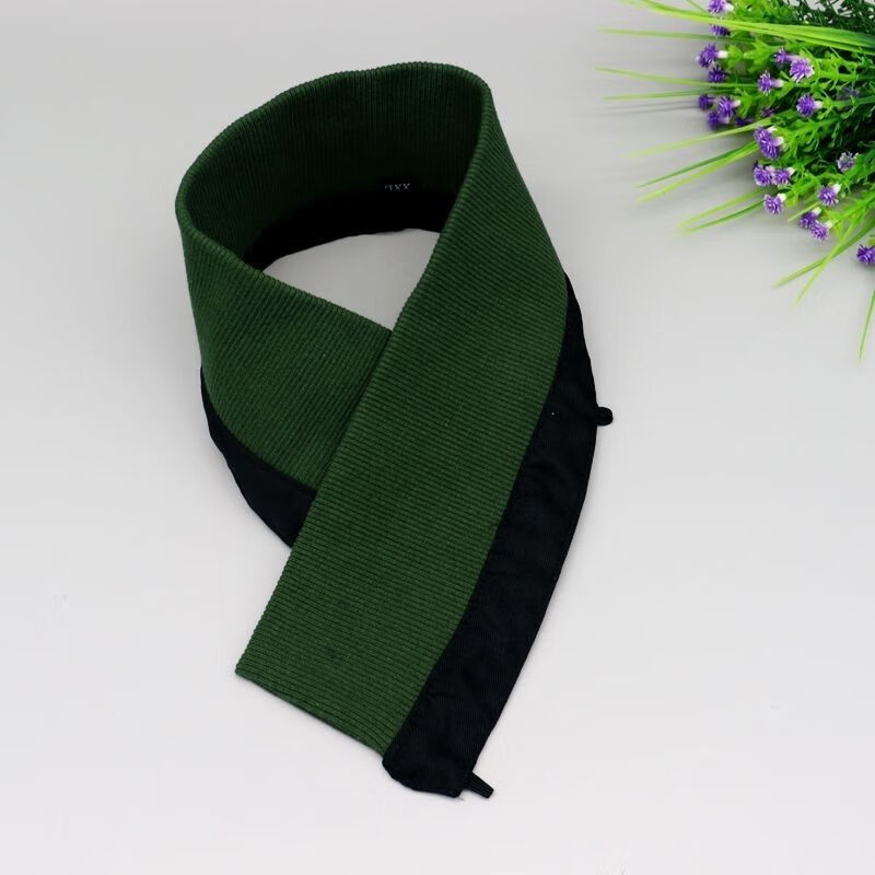 Down jacket collar protector fake collar winter general down jacket cotton coat pure cotton knitted threaded pullover collar protector outer (black) anti-dirty collar (length) about 60 cm