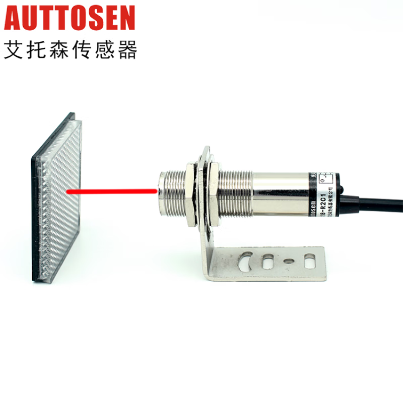 Laser feedback reflective photoelectric switch long distance 10 meters M18 NPN NO mirror reflective photoelectric switch NPN normally closed