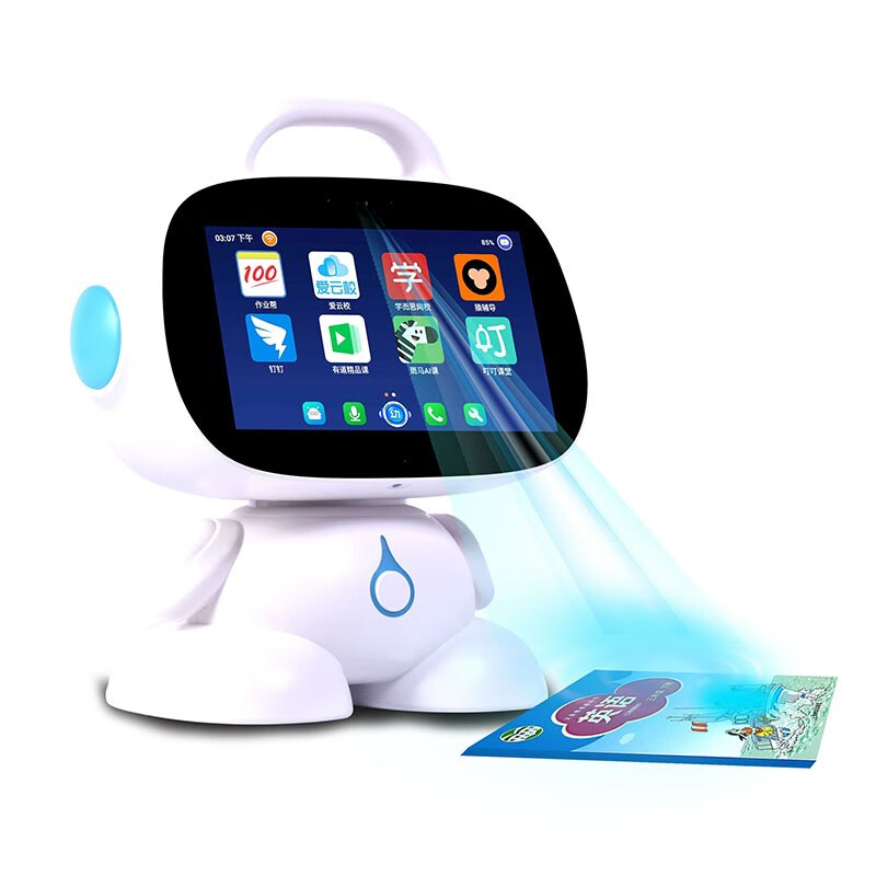 Xiaoai Classmate Intelligent Robot 1-3-12 Voice Dialogue Early Education Learning Machine Large Screen Primary School Junior High School Pink Model Android Ultimate Edition + Dual Microphones