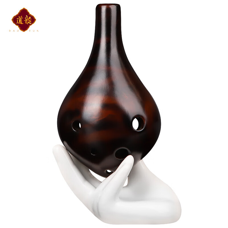 Daoyun Ocarina 6-hole Ocarina Advanced Alto C Key Six-hole Smoked Ocarina with Teaching Materials