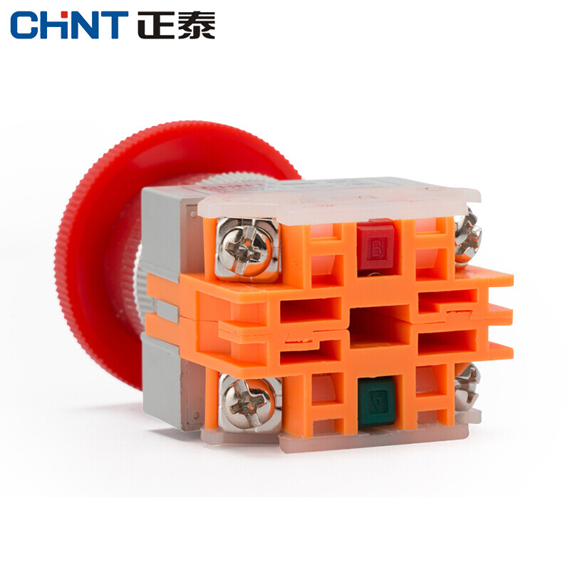 Chint (CHNT) emergency stop switch emergency stop self-locking control button mushroom head self-locking protection one open and one closed NP4-11ZS/1-R yellow