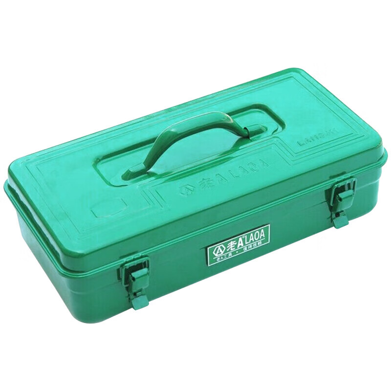 LAOA (LAOA) hardware household tool box storage box car thickened iron box with compartment 18 inches LA113118
