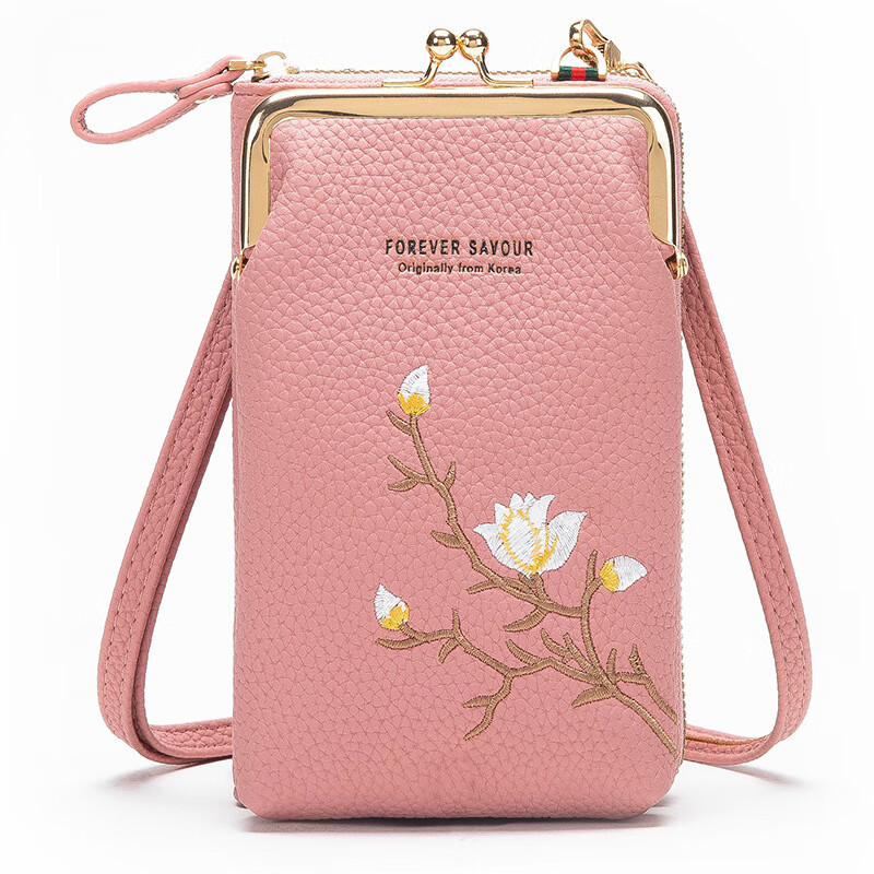 QUEEN TRIP 2022 New Bags for Women Korean Style Women's Crossbody Solid Color Wallet Valentine's Day Multi-Purpose Mini Mobile Phone Bag 2 Black 18*11*5