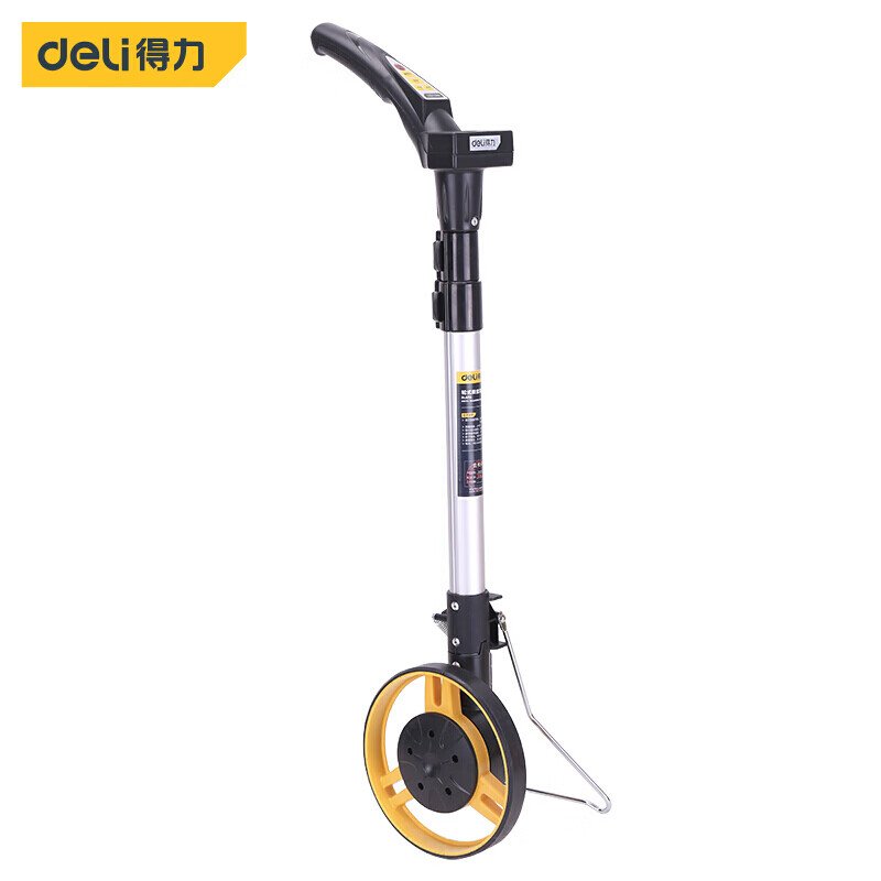 Deli roller distance meter electronic digital display high-precision engineering distance measuring wheel wheel-type roller ruler hand push measurement digital display electronic wheel decimal display wheel ruler DL9713
