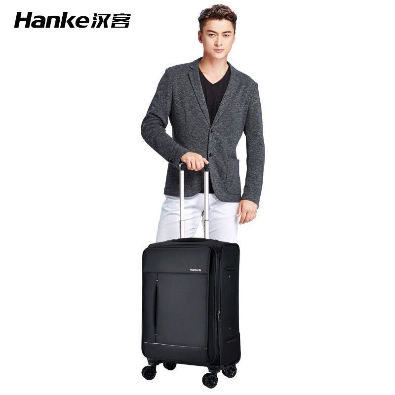 Hanker Large Capacity Luggage Trolley Bag Women's Business Boarding Bag Bad Travel Bag Men's Travel Storage Box Equipment Student Black Upgraded Version 22 Inches / Suitable for 5-7 Days Midway Travel