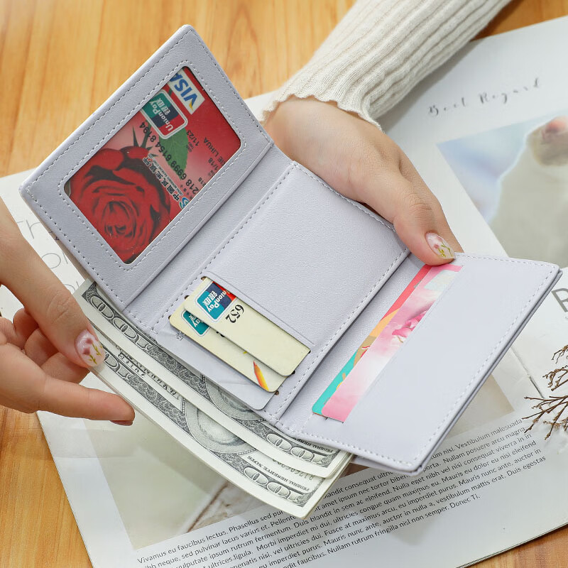 Kangaroo (KANGAROO) Soft Cute Cartoon Rabbit Short Wallet Multifunctional Card Holder 3-fold Hand Wallet Wallet Yellow