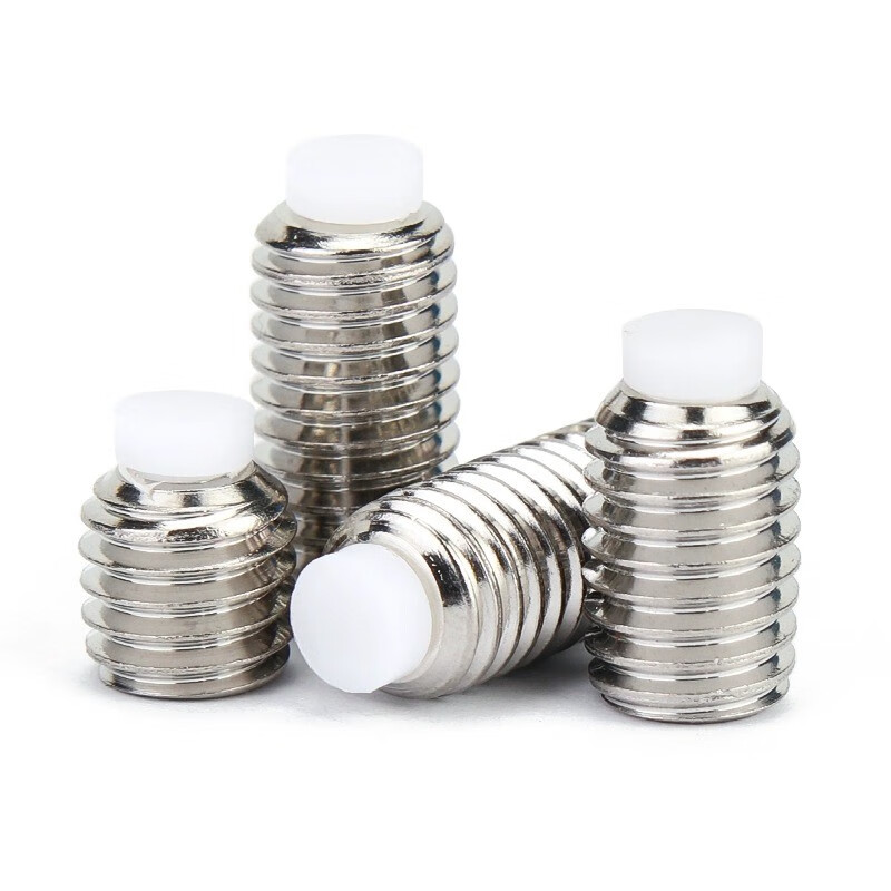 Bingneng 304 stainless steel British POM plastic plunger tight custom American nylon head rubber head machine meter top wire buffer screw 2#-56*1/4 100 pieces