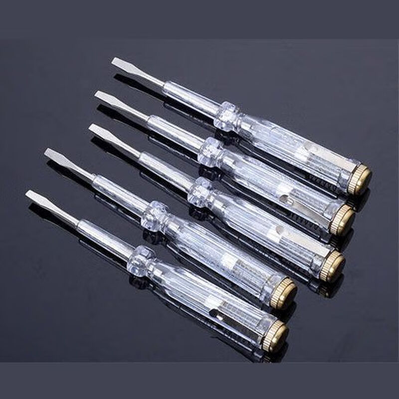Bu Ming multi-purpose electric test pen flat-head screwdriver test pen household contact line detection circuit electric pen 5-pack