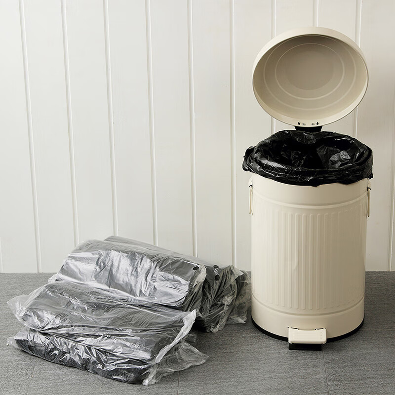 Ou Runzhe garbage bag 20L black vest-style portable plastic bag thickened version office living room bedroom PE plastic bag commercial unit institutional garbage waste bag 1 set of 100 pieces