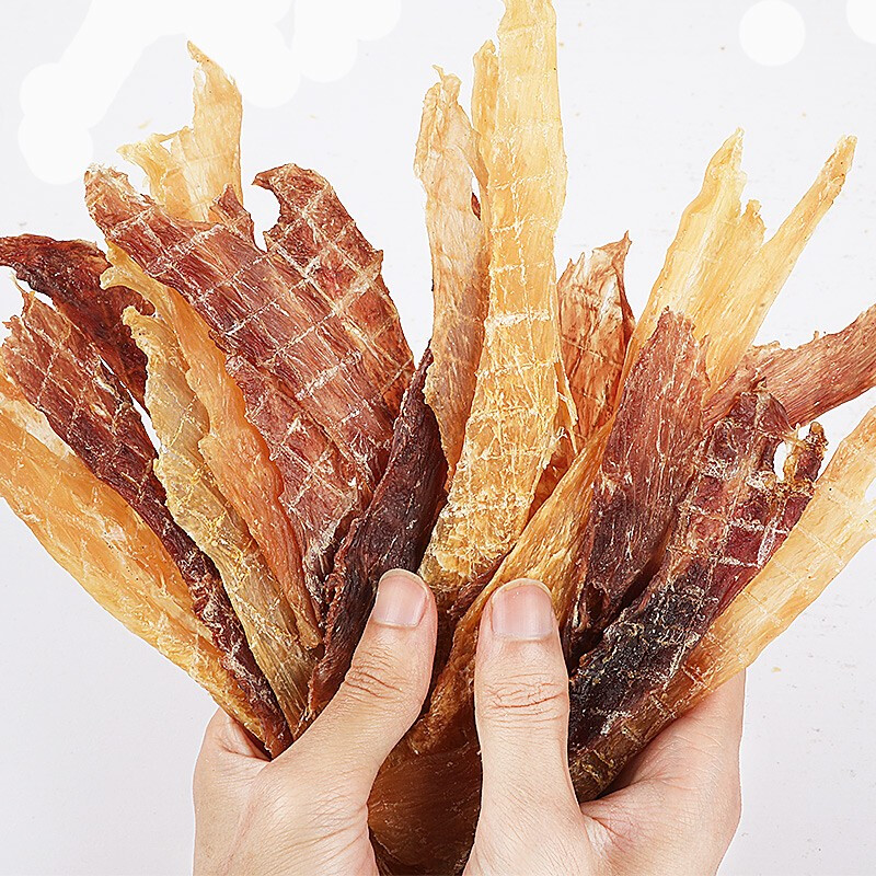 HELLOJOY Dog Snacks Puppy Teeth Chicken Jerky, Duck Jerky Small Dog Teddy Chicken Breast Chicken and Duck Mixed Jerky 180g