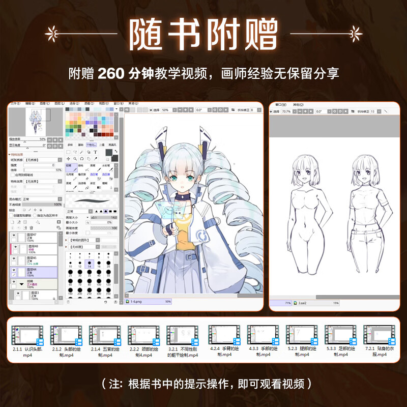 Deconstructing the human body, animation human body structure basics and drawing techniques, two-dimensional animation character hand-drawing techniques, human body structure, dynamic character design, comic modeling games, animation painting tutorial books, sketch copying albums