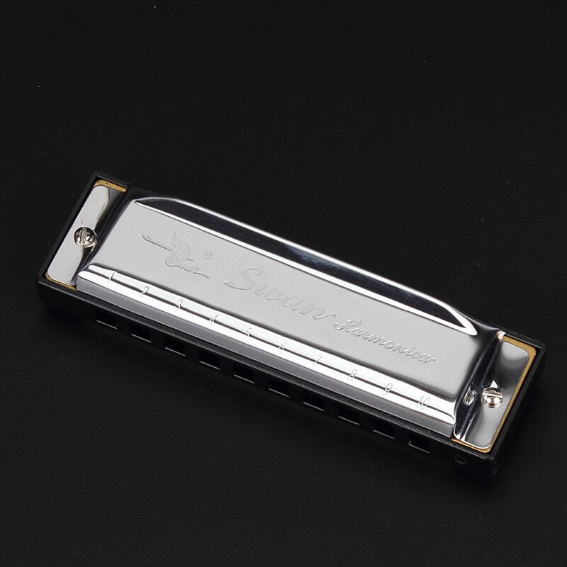 Swan Blues Harmonica Diatonic Blues Ten Holes Twelve Keys Complete Set for Beginners and Students Beginners' Introductory Practice 10 Holes A Flat