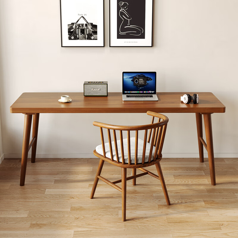 Pifeng solid wood double computer desk bay window L-shaped corner desk light luxury simple modern home office writing desk four-color desktop optional (package included)