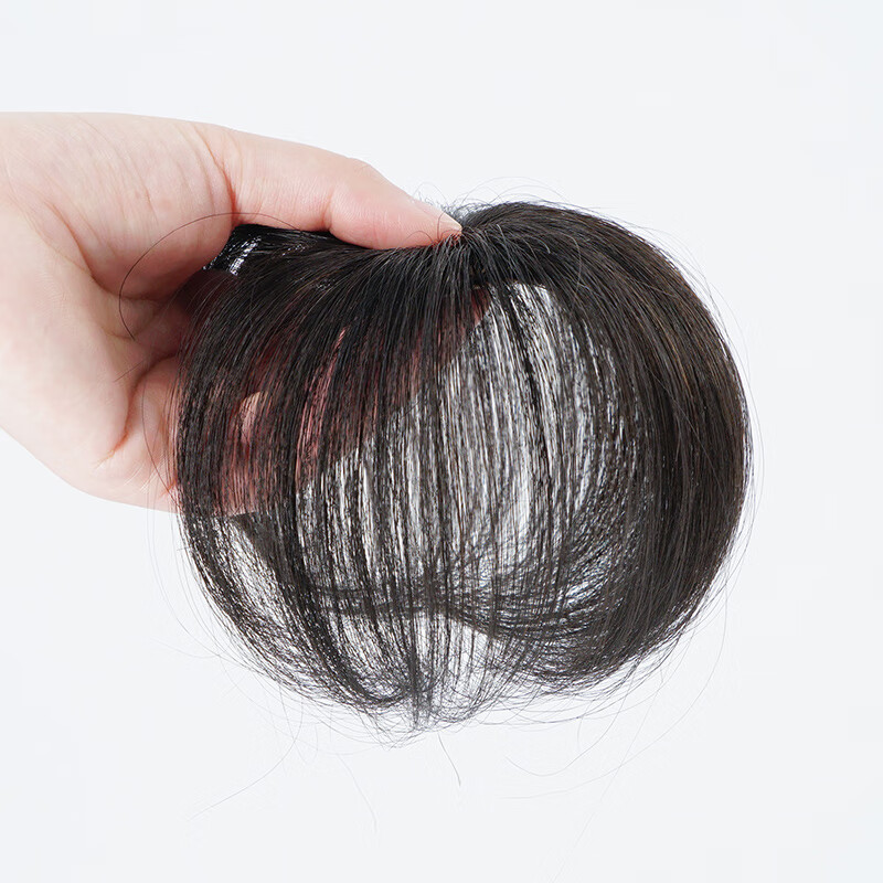 Hengfa wig piece for women's top hair replacement piece for short hair, sparse top of the head to cover white hair, mini real hair replacement piece, light and thin, large hair volume, ordinary top 5*5, natural color 15cm
