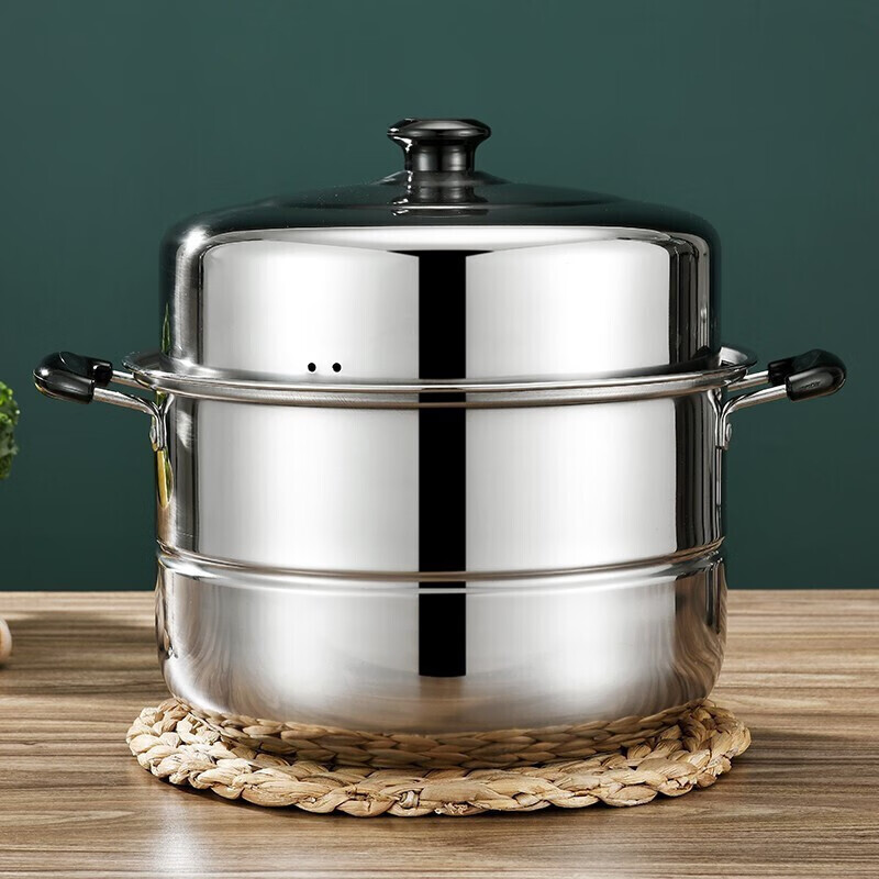 Bayco steamer household 26CM double-layer steamer steamer induction cooker gas stove universal soup pot high arch cover BG1560