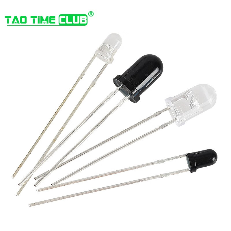 5MM 3MM infrared receiving tube + infrared transmitting tube infrared transceiver diode pair tube F3 F5 various 5MM infrared receiving tube + infrared transmitting tube (10 pairs)