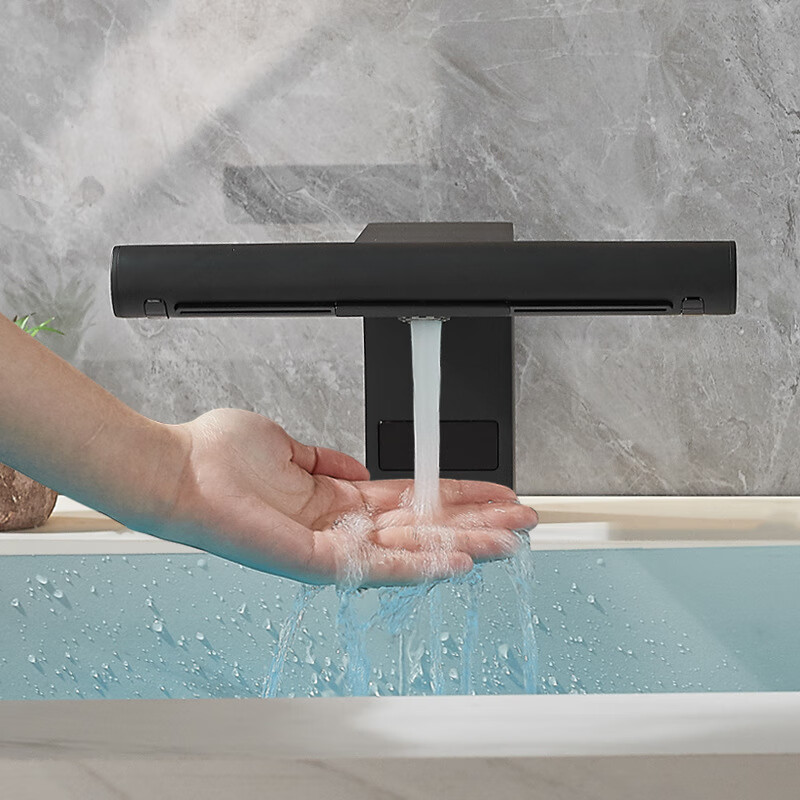 Shengxue (SHENGXUE) fully automatic sensor faucet two-in-one hand dryer bathroom washing and drying machine blower hand dryer commercial SF1201 black --undercounter basin model-