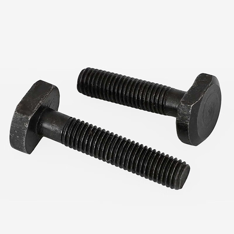 Bingneng grade 8.8 high-strength T-shaped screw screw slot mold pressure plate T-bolt punch milling machine lathe screw black M6*80 half thread 10 pieces