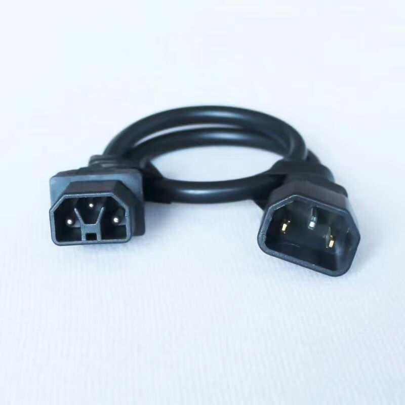 XMSJ New Yadi Electric Vehicle Battery Car Special Pure Charger Cable Round Pin Plug Socket Conversion Cable Three-Tooth Yadi Round Three-Pin Adapter (Three-Tooth 20)