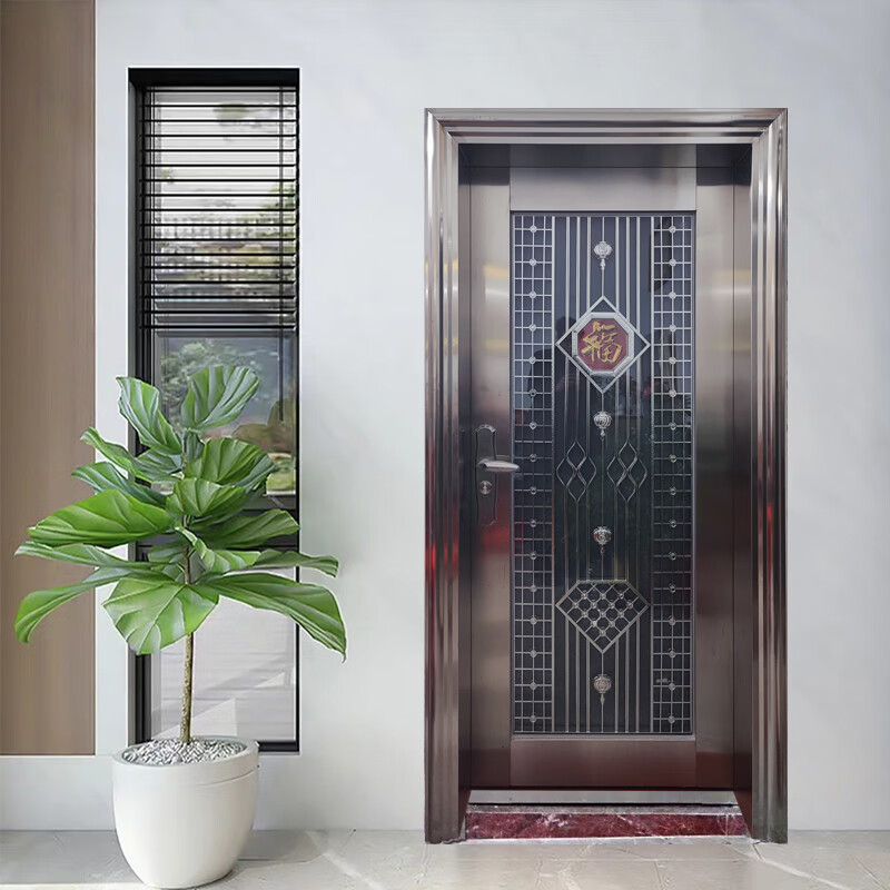Delijia 18 customized 304 stainless steel door single door entrance door anti-theft balcony door entrance door rural self-built