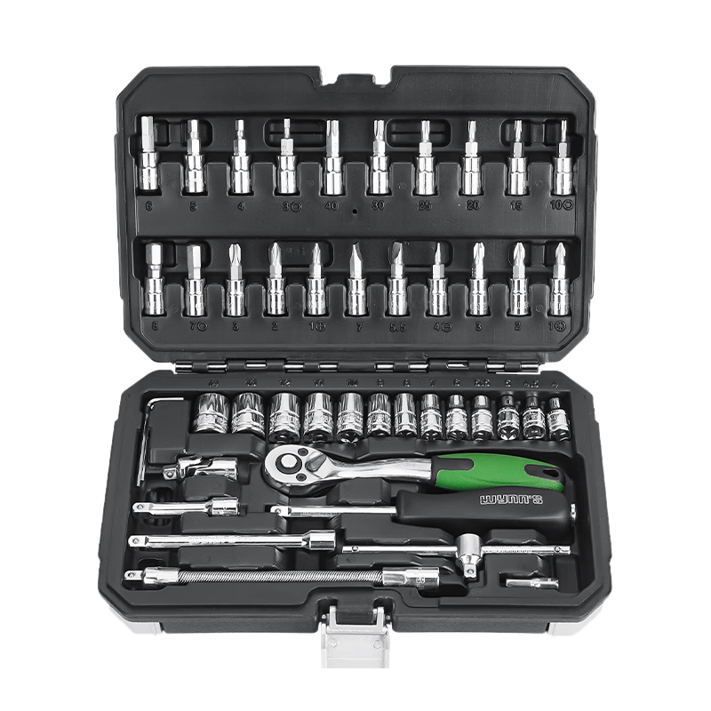 Power Lion socket wrench auto repair tool set 1/2 inch ratchet wrench household 32-piece set Dafei W032