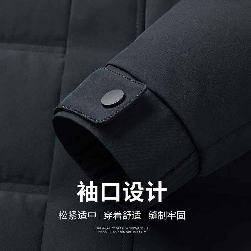 Baocaiyang middle-aged and elderly dad's down jacket men's winter thickened warm hooded cold-proof jacket elderly grandfather coat clothes