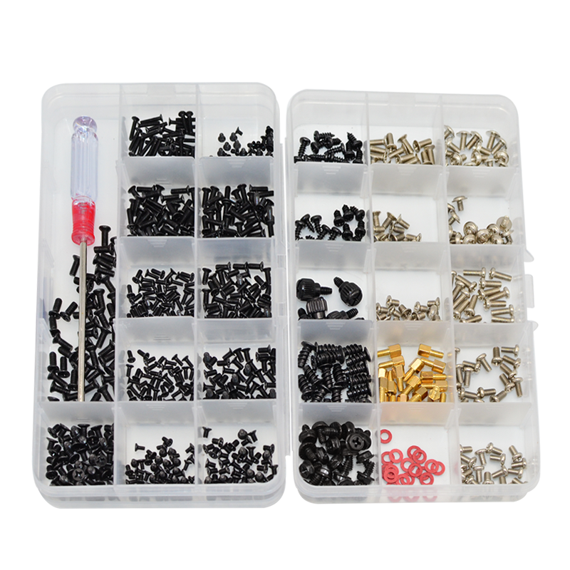 Easy Laptop Screw Set Computer Back Cover Accessories Screws DIY Digital Screws Motherboard Screws Desktop Twist Laptop Screws (600 pieces in total)