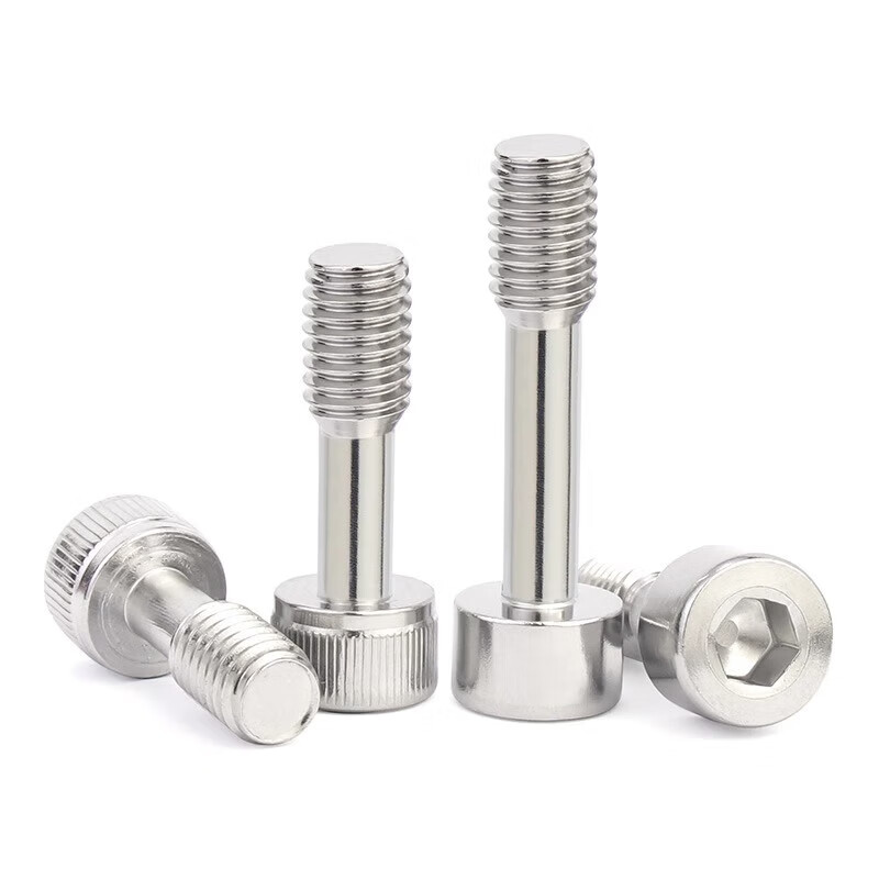 Jinchao 304 stainless steel hexagonal anti-loosening screws half-thread bolts M3M4M5M6M8M10 M3*25 (5 pieces) knurled