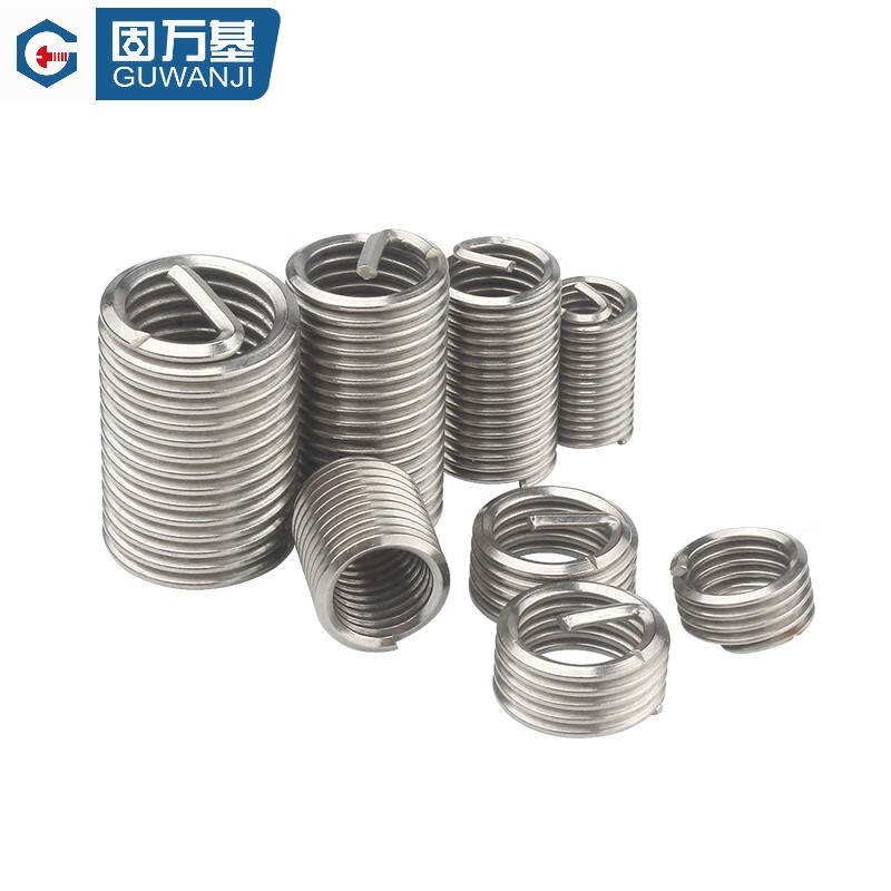 Guwanji 304 stainless steel wire braces/wire screw sleeves/thread protective sleeves/repair screw sleeves national standard accessories M5*0.8*3D (50 pieces/15mm after installation)