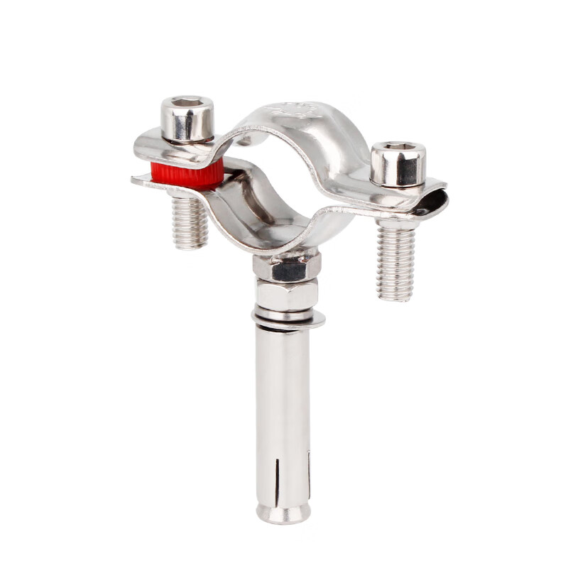 Shuiqisheng 304 stainless steel pipe bracket fixed buckle expansion screw pipe clamp water pipe clamp gas pipe pipe clamp diameter 102mm-108mm =M8 expansion screw