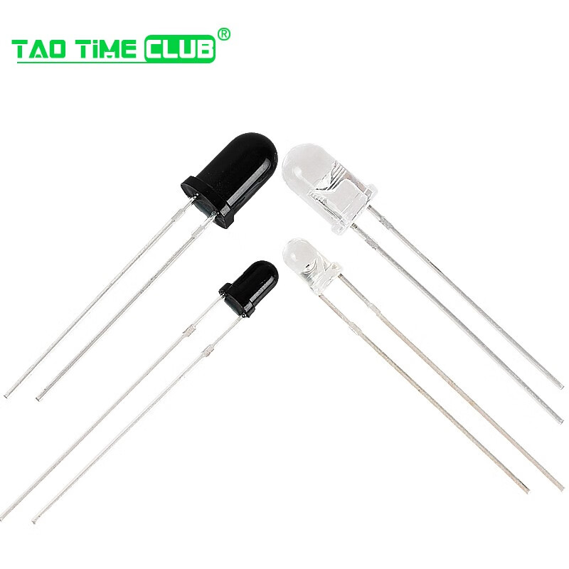 5MM 3MM infrared receiving tube + infrared transmitting tube infrared transceiver diode pair tube F3 F5 various 5MM infrared receiving tube + infrared transmitting tube (10 pairs)