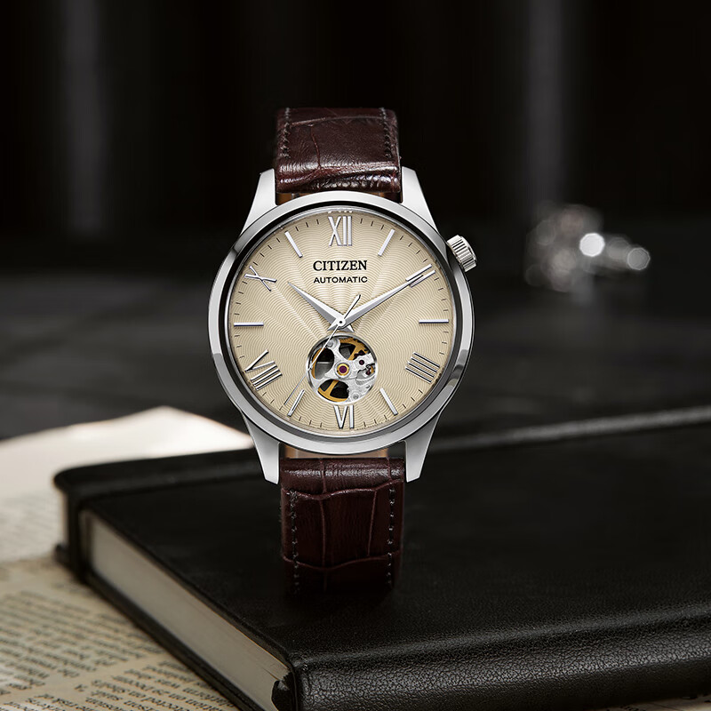 95% new CITIZEN watch men's Japanese and Korean watch automatic mechanical dial belt retro student gift for Chinese Valentine's Day NH9130-17A