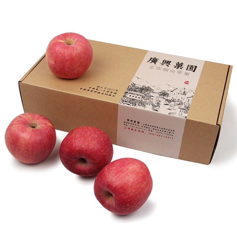 Guangxing Orchard Shandong Red Fuji Apple Yantai Specialty Fresh New Year's Holiday Fruit Gift Box Gift Welfare 80mm 15 pcs