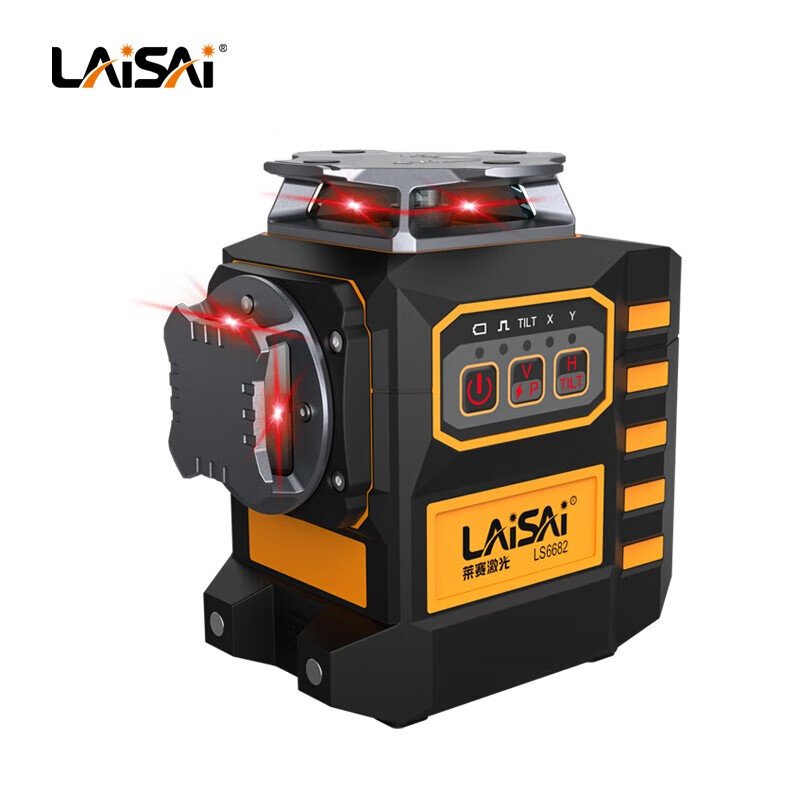 LAISAI laser level 12-line LSG6682 electronic leveling floor and wall integrated reversible plastering dot infrared 12-line LSG6682 green light standard