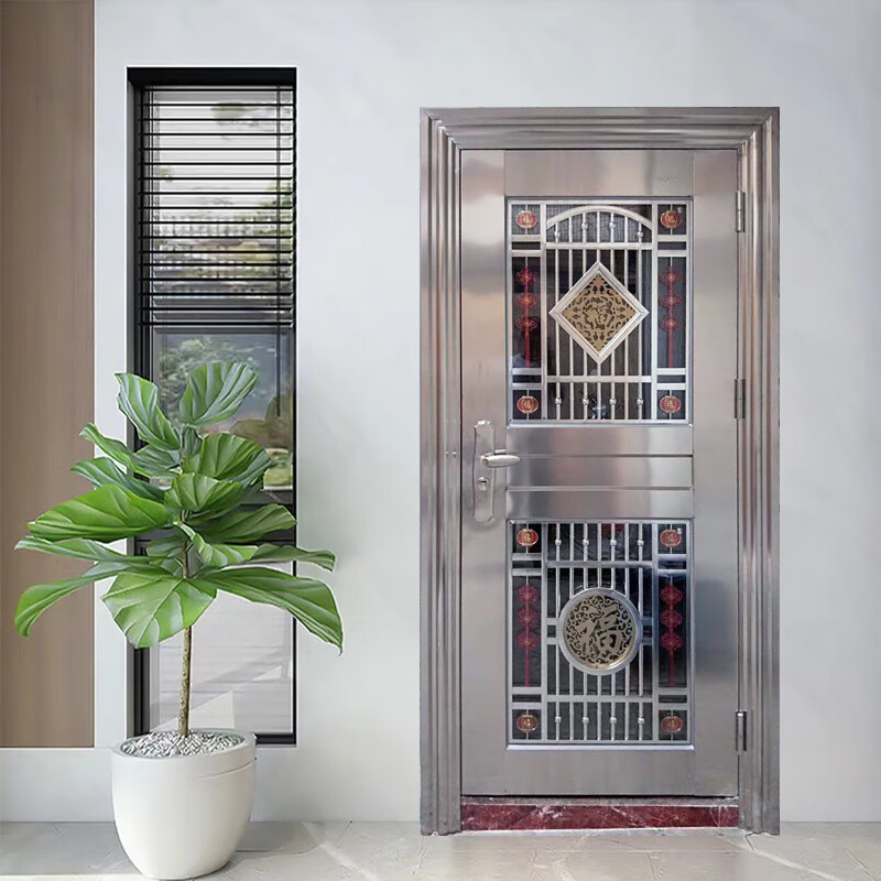 Delijia 18 customized 304 stainless steel door single door entrance door anti-theft balcony door entrance door rural self-built