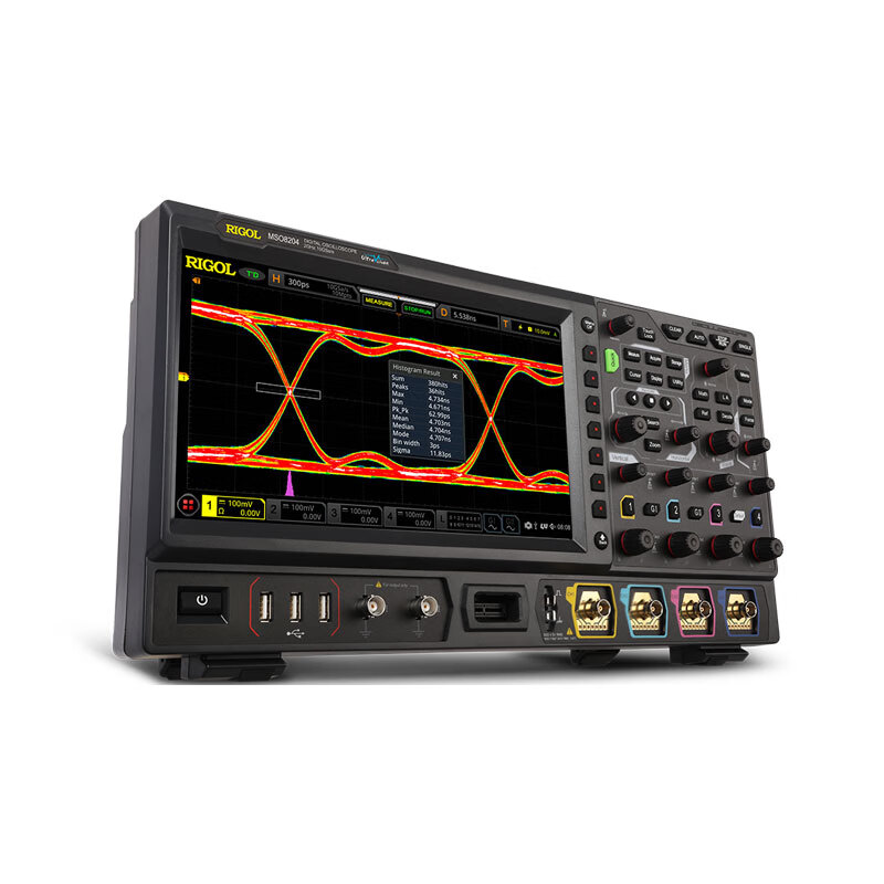 RIGOL Puyuan MSO8104 digital oscilloscope 1GHz four channels sampling rate 10GSa/s eye diagram analysis