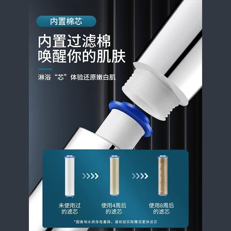 Shower pressurized shower head household bathroom water heater rain shower set pressurized bath shower head Yahei five-speed supercharged shower head