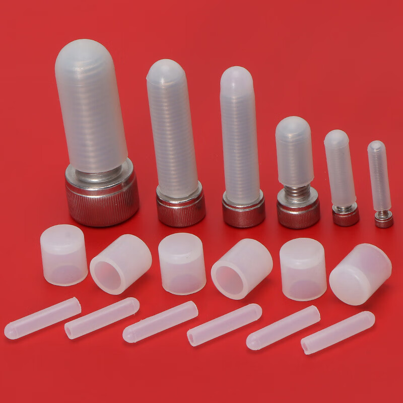 Thousands of pieces of light, high temperature resistant silicone sleeve screw protective sleeve screw silicone sleeve electroplating silicone cap silicone sleeve spray silicone sleeve large rubber sleeve thread protective sleeve plastic protective sleeve sheath for paint spraying M10x50 (5 pieces)